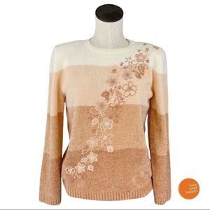 VINTAGE Alfred Dunner Colorblock Chenille Sweater